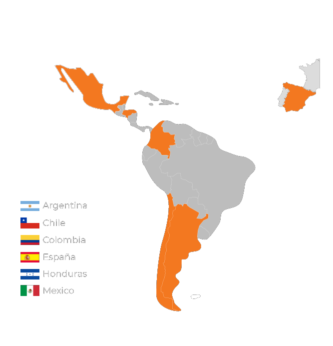 Mapa Urbetrack Hispanoamérica